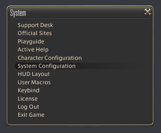 Escape - System Menu