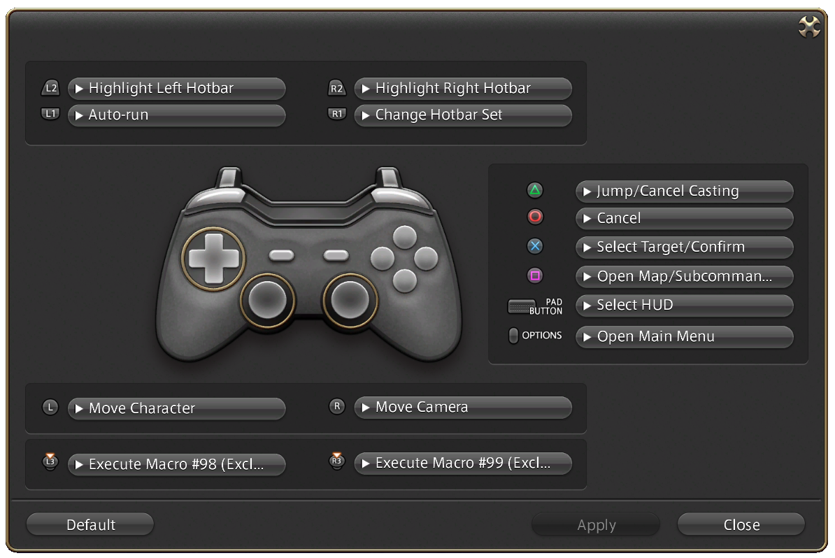 System Configuration - PC - Button Configuration